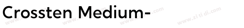 Crossten Medium字体转换